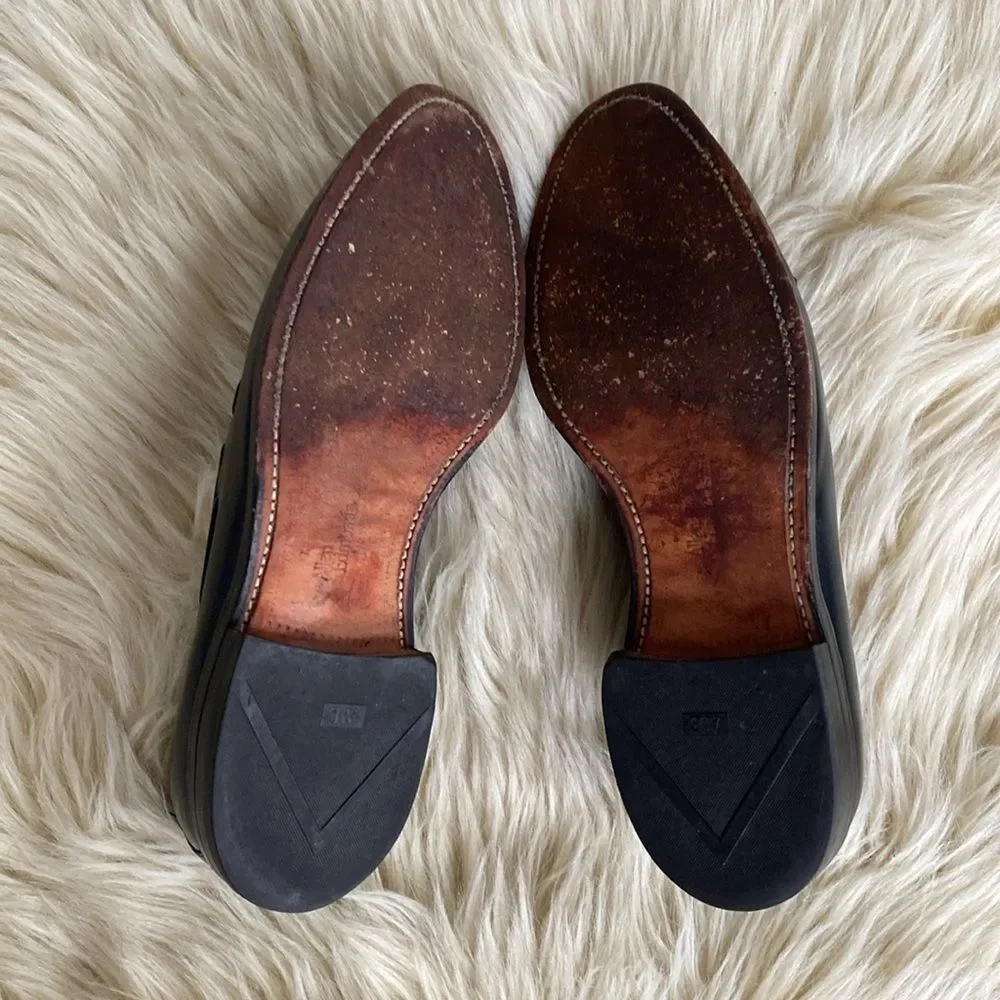 Allen Edmonds Grayson Men's Black Leather Tassels Loafers Sz 9.5C - Like a New